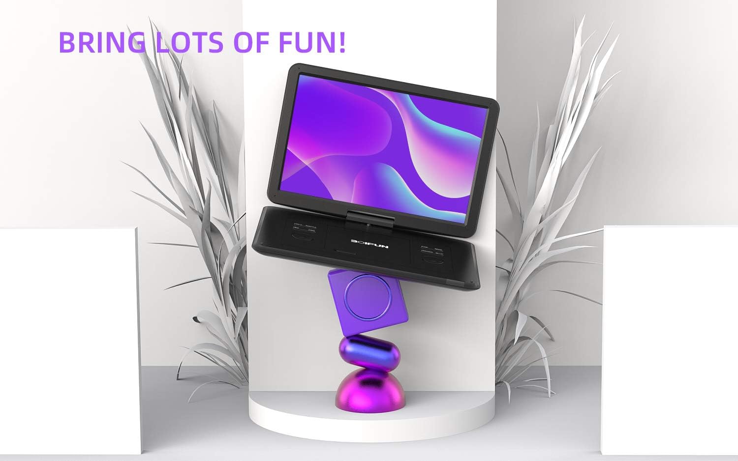 Boifun Portable DVD Player With 15.6-inch HD Rotating Screen