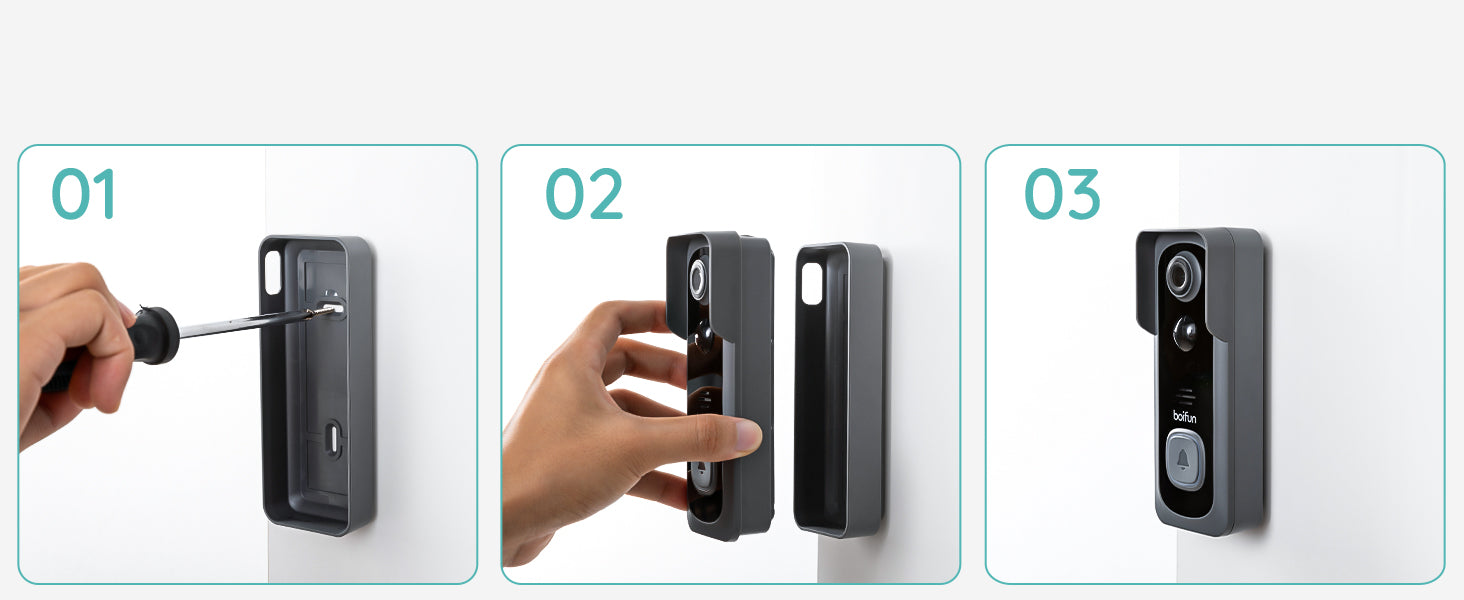 Boifun Wireless Video Doorbell - Easy installation in just 3 minutes