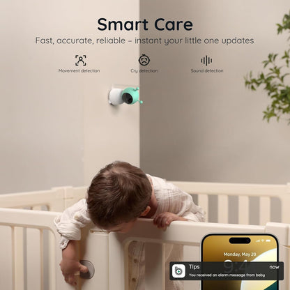 BOIFUN Baby Monitor Baby 6T Support 2 Camera