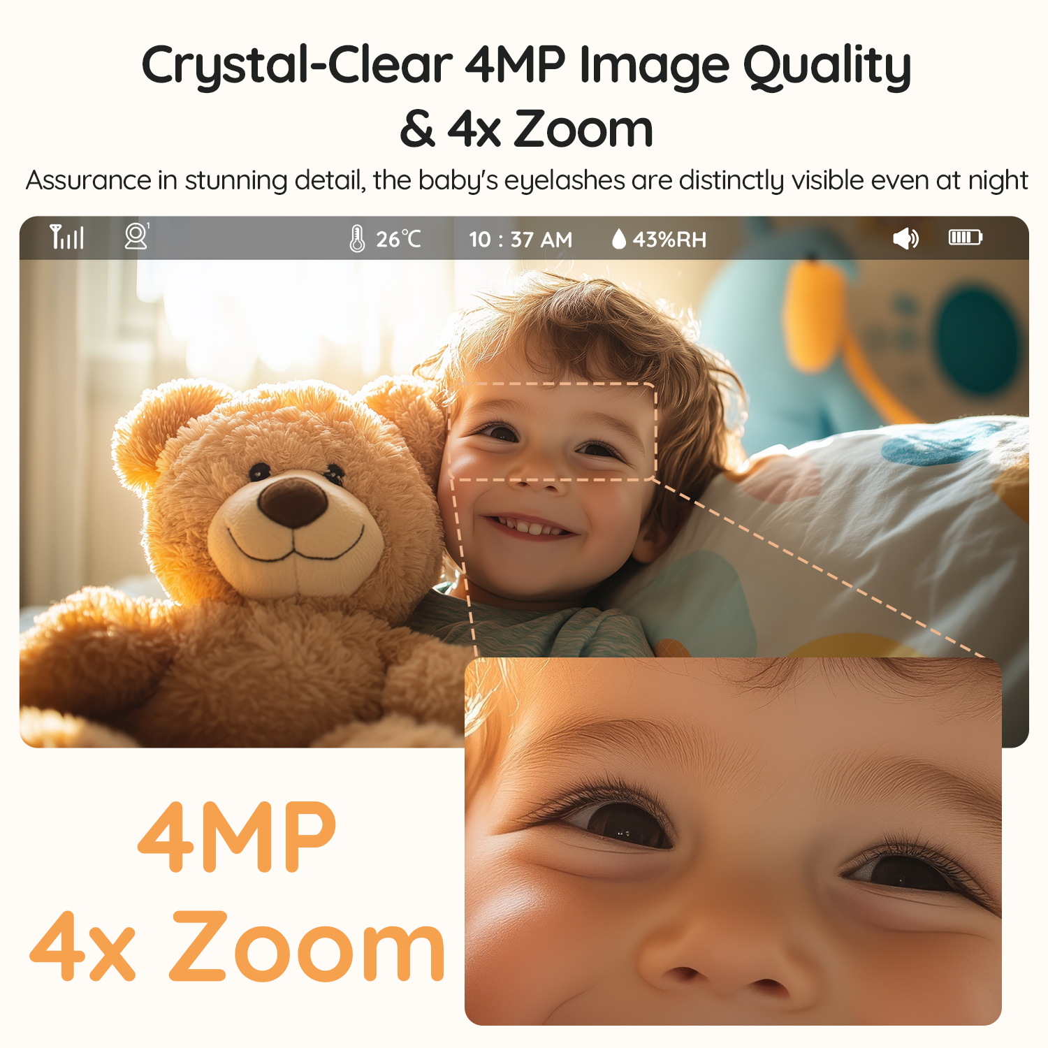 BOIFUN Baby Monitor 4TM With Face Covering Detection（Pre-Sale）